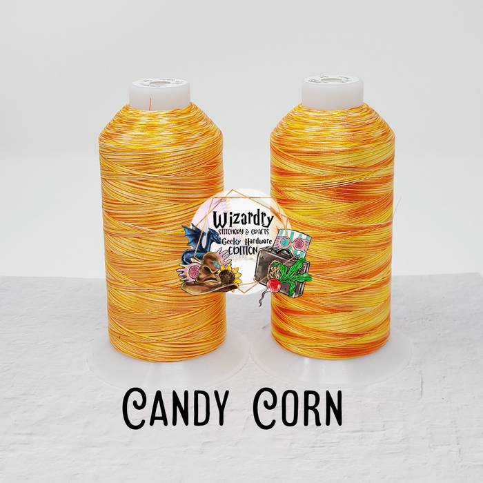 Tex 27 - Polyester Embroidery Sewing String - Variegated - Candy Corn