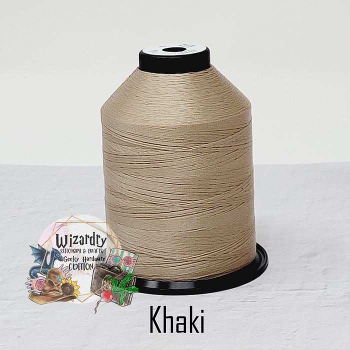 Polyester Thread String Tex 35 - Bonded Polyester Sewing String - Solid - Khaki — Wizardry ...