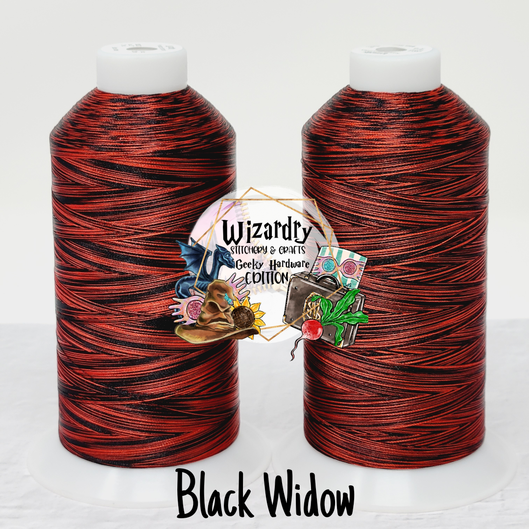 Tex 27 - Polyester Embroidery Sewing String - Variegated - Black Widow ...