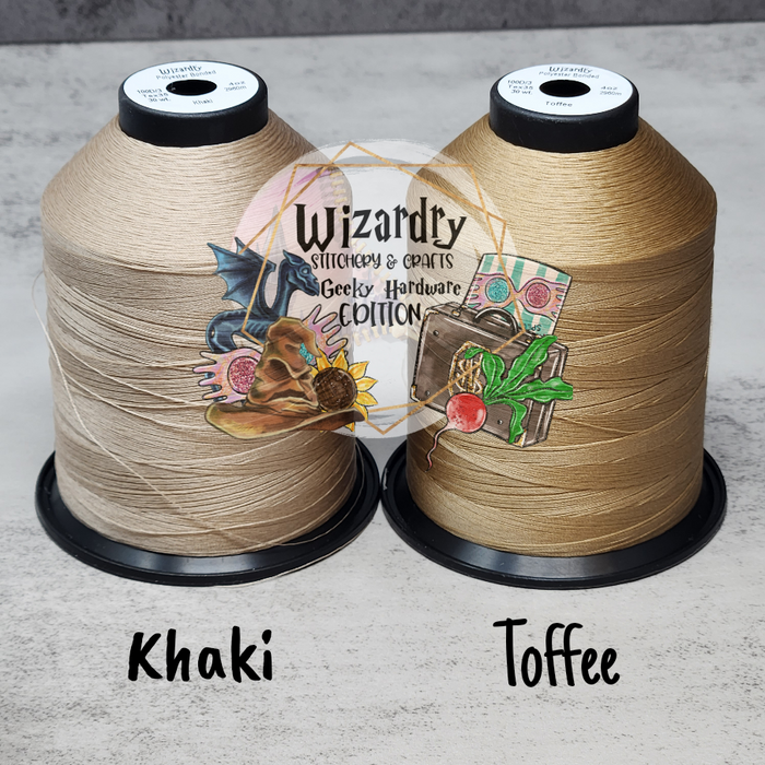Tex 35 - Bonded Polyester Sewing String - Solid - Toffee — Wizardry ...
