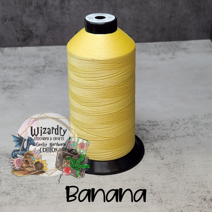 Tex 45 - Bonded Polyester Sewing String - Solid - Banana