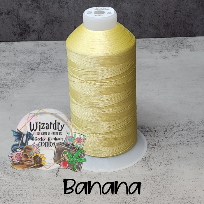 Tex 27 - Polyester Embroidery Sewing String - Solid - Banana
