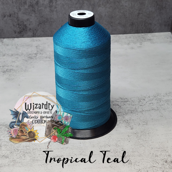 Polyester Thread String Tex 45 - Bonded Polyester Sewing String - Solid - Tropical Teal ...