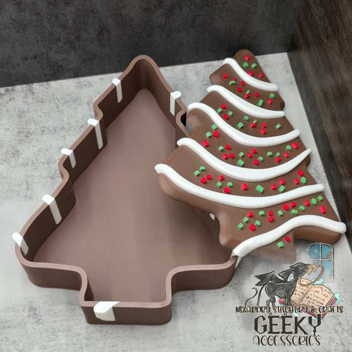 Chocolate Christmas Tree Cake Container - Matte