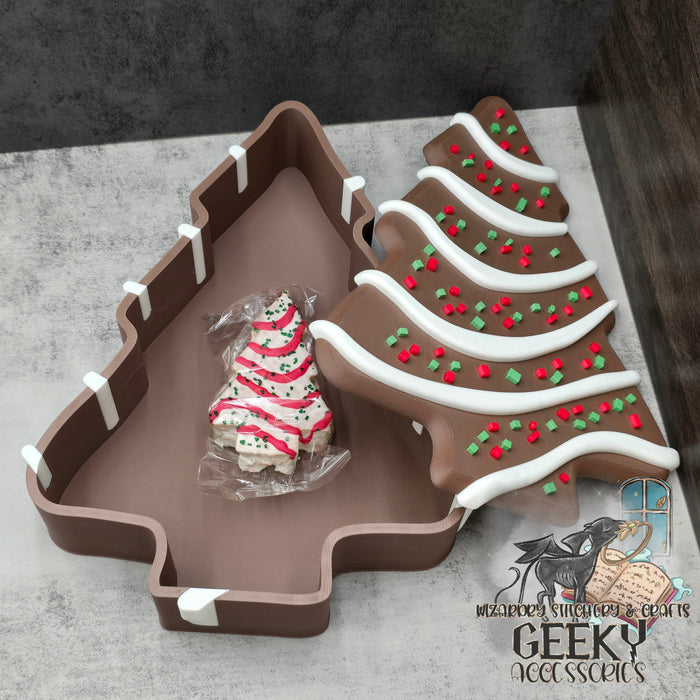 Chocolate Christmas Tree Cake Container - Matte