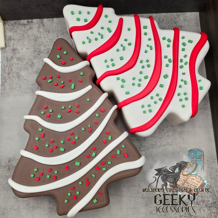 Chocolate Christmas Tree Cake Container - Matte