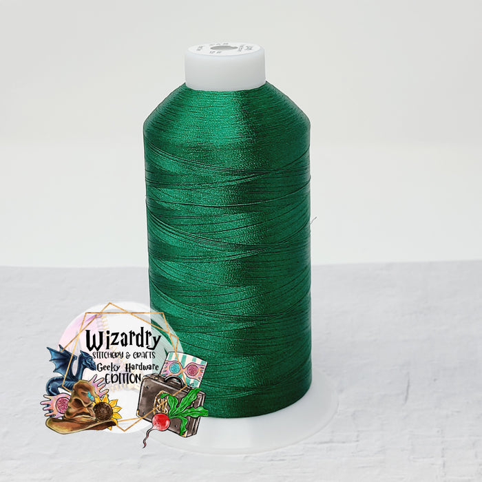 Tex 27 - Polyester Embroidery Sewing String - Solid - Serpent Green