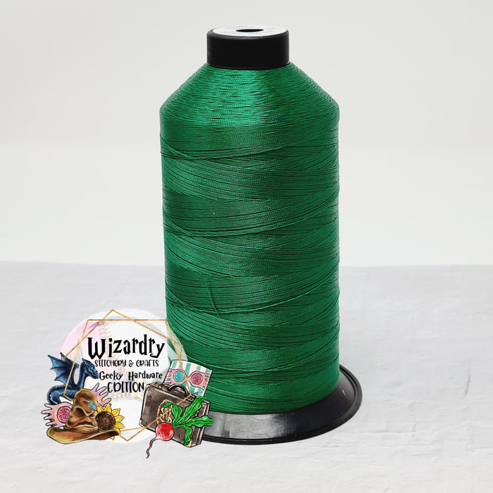 Tex 45 - Bonded Polyester Sewing String - Solid - Serpent Green