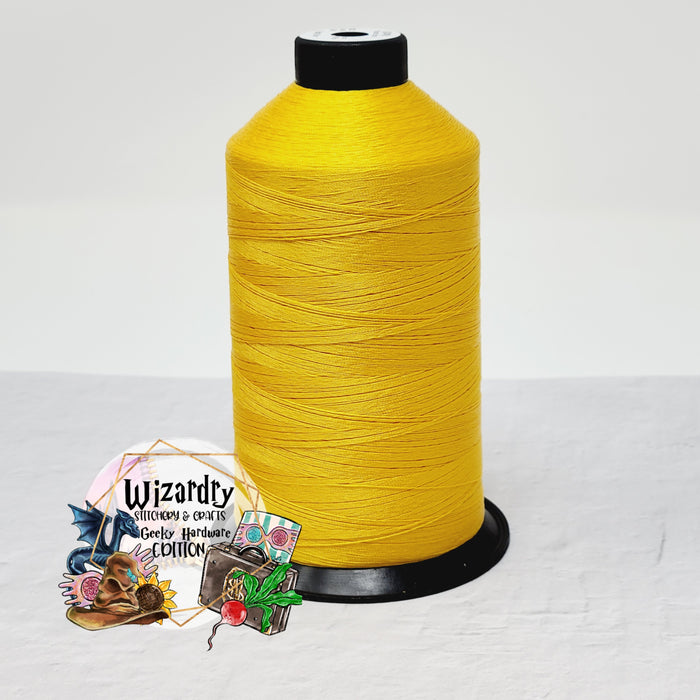 Tex 80 - Bonded Polyester Sewing String - Solid - Badger Yellow