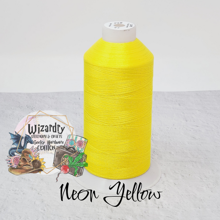 Tex 27 - Polyester Embroidery Sewing String - Solid - Neon Yellow