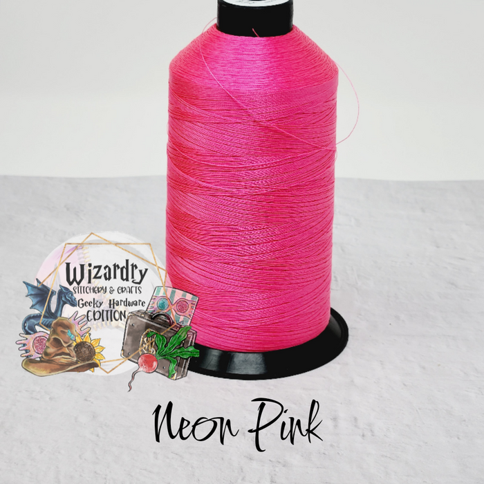 Neon Plastic String Tex 45 - Bonded Polyester Sewing String - Solid - Neon Pink — Wizardry ...