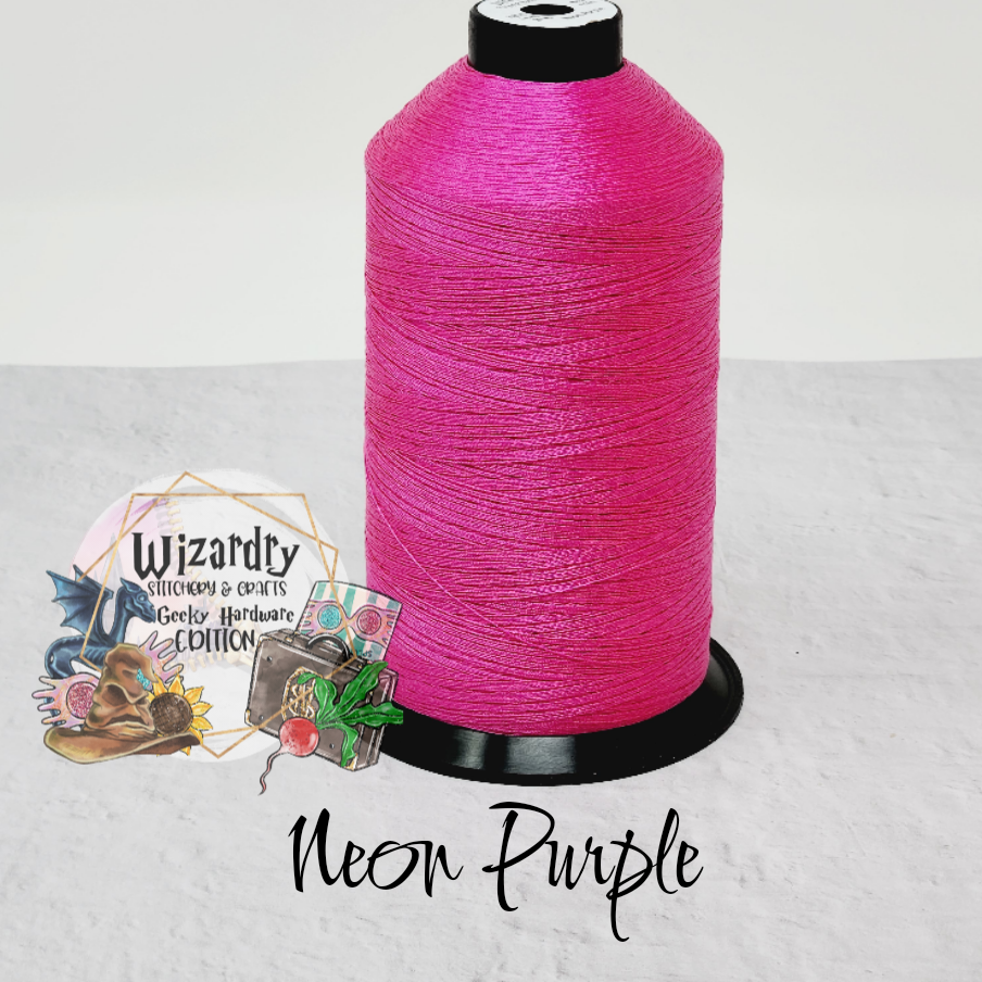 Tex 45 - Bonded Polyester Sewing String - Solid - Neon Purple ...