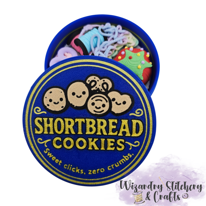 Shortbread Sewing Kit Fidget Clicker - Blue & Gold