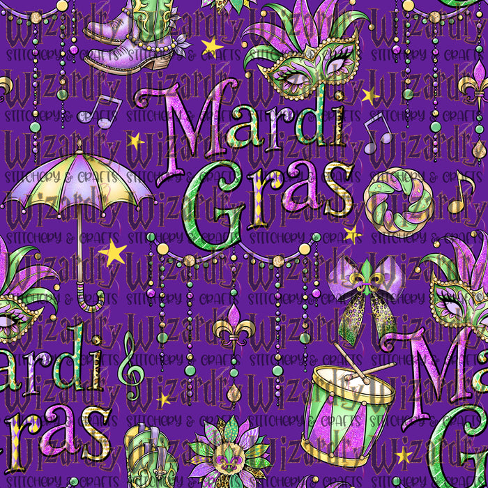 18" Mardi Gras Krewe Vinyl