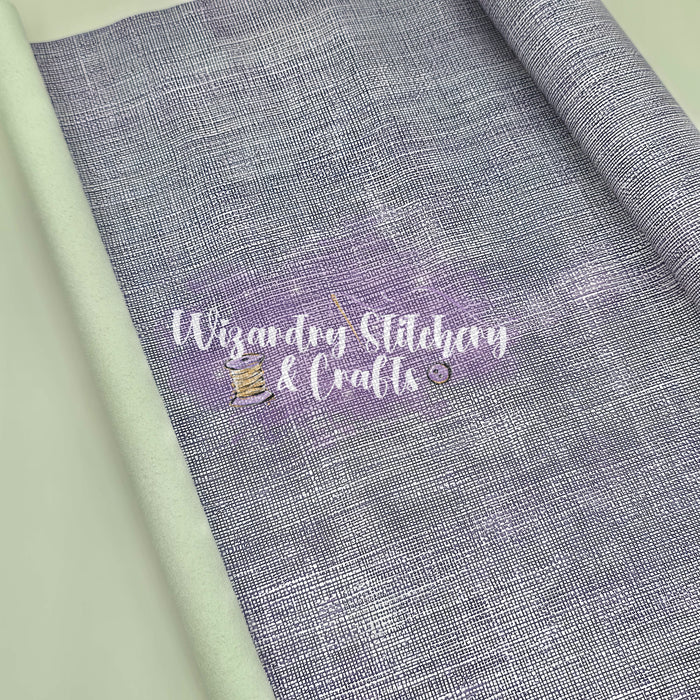 Dark Purple Faux Linen (WG#6) - 18" Vinyl w/Microfiber Backing