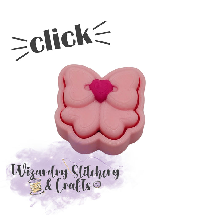 Bow Fidget Clicker - Pink w/Pink