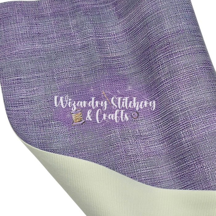 Dark Purple Faux Linen (WG#6) - 18" Vinyl w/Woven Backing