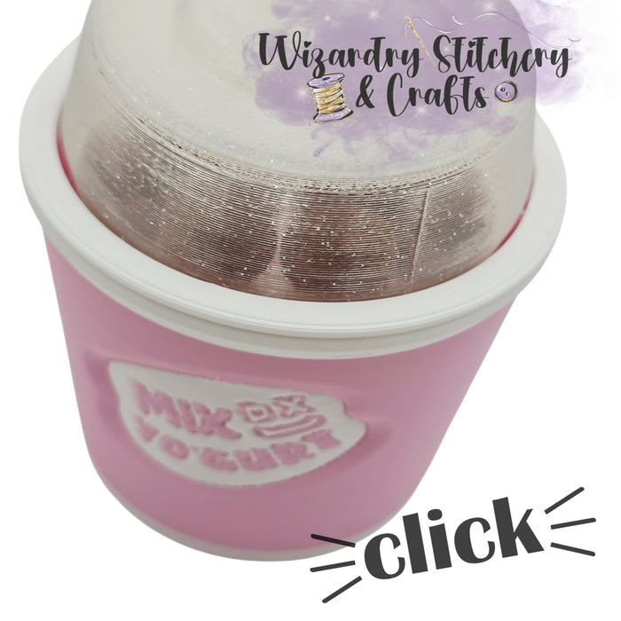 Yogurt Cup Fidget Clicker & Shaker - Pink