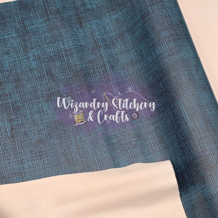 Teal Faux Linen (WG#6) - 18" Vinyl w/Woven Backing
