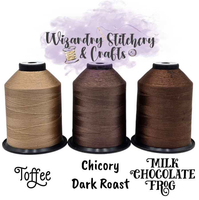 Tex 35 - Bonded Polyester Sewing String - Solid - Chicory Dark Roast