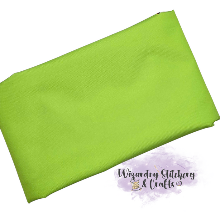 Solid Lime Green Waterproof Canvas *Ships Folded*