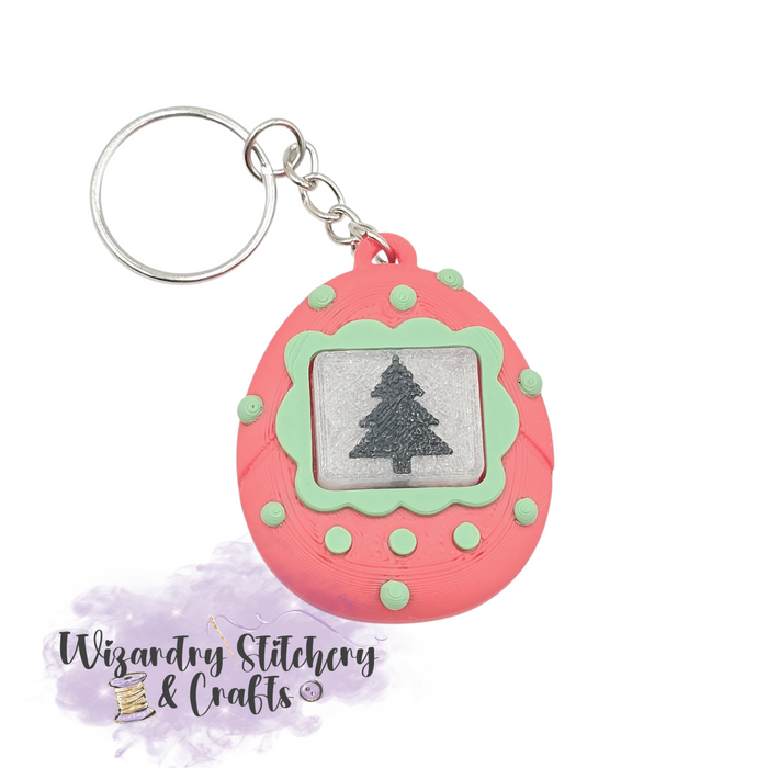 Virtual Pet Fidget Clicker Keychain - Christmas Tree