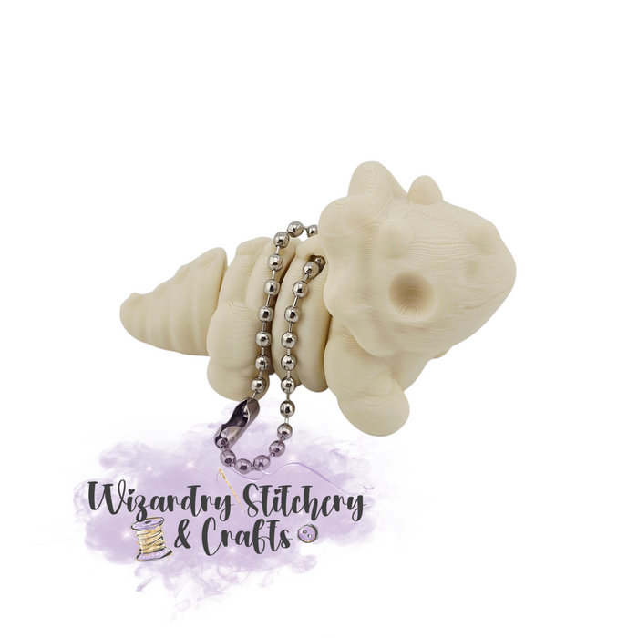 Triceratops Dinosaur Skeleton Flexi (Small) Keychain