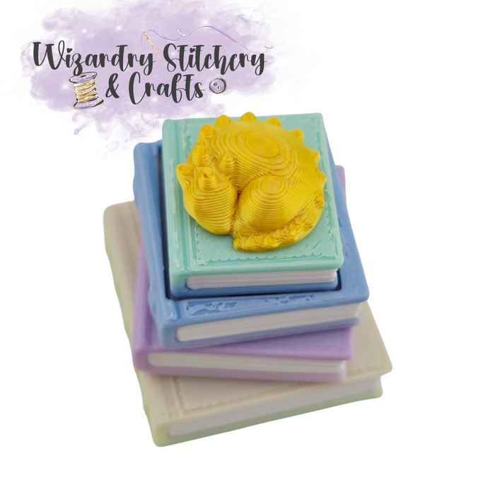 Golden Dragon Stacked Books Fidget Clicker #1