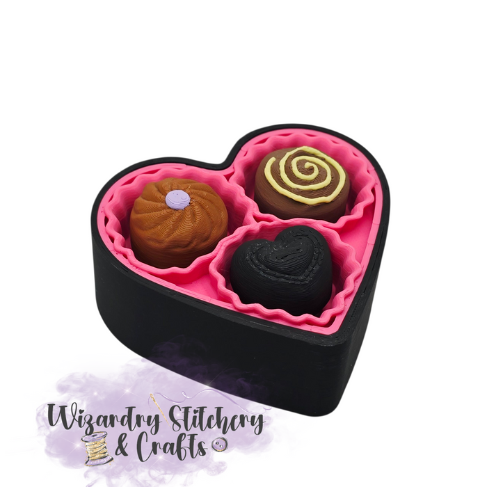 Chocolate Heart Candy Clicker - Purple & Pink