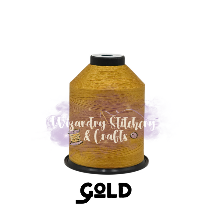 Tex 35 - Bonded Polyester Sewing String - Solid - Gold (non-metallic)