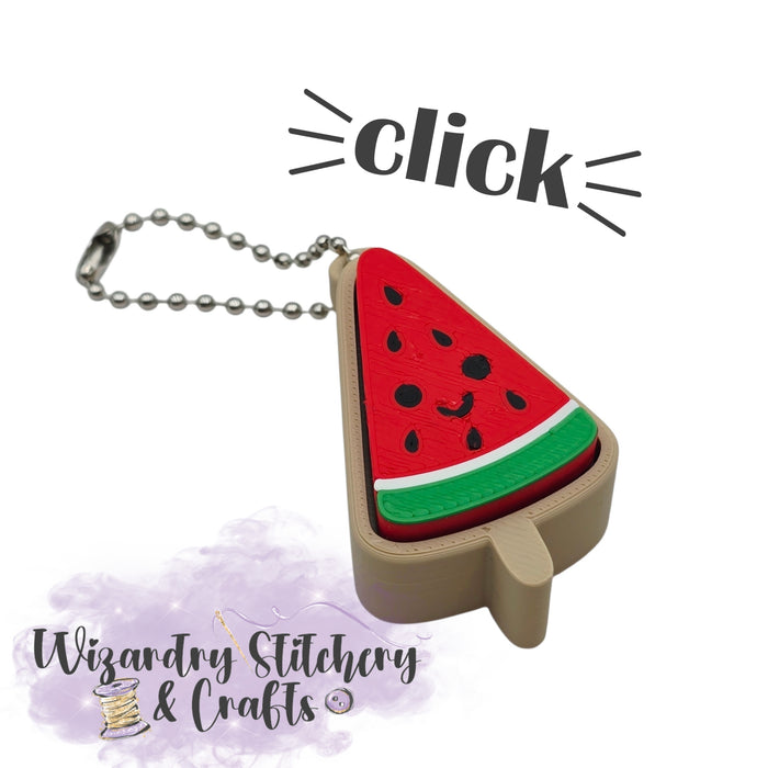 Popsicle Keychain Fidget Clicker - Watermelon Smiling