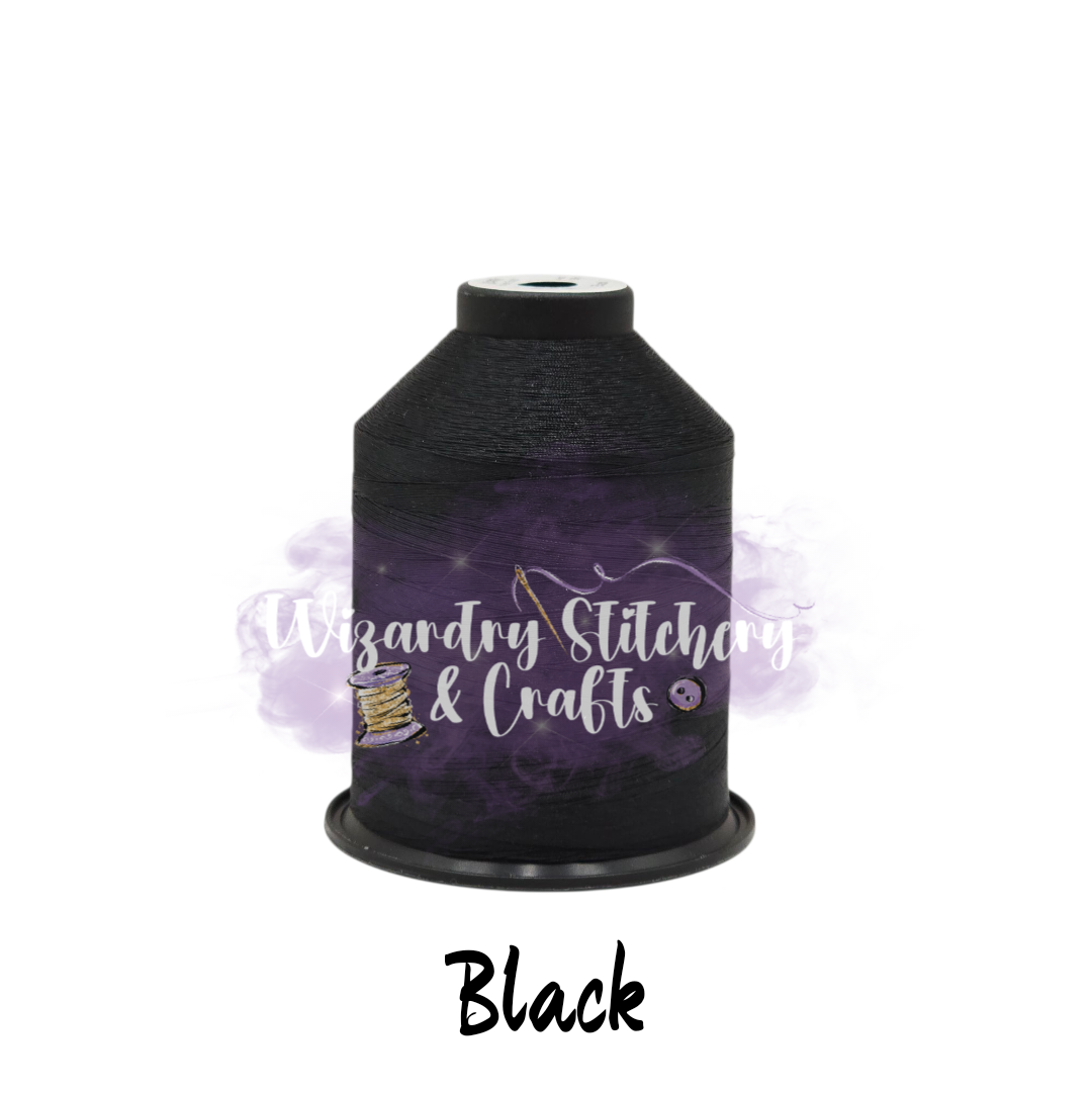 Tex 35 - Bonded Polyester Sewing String - Solid - Black — Wizardry ...