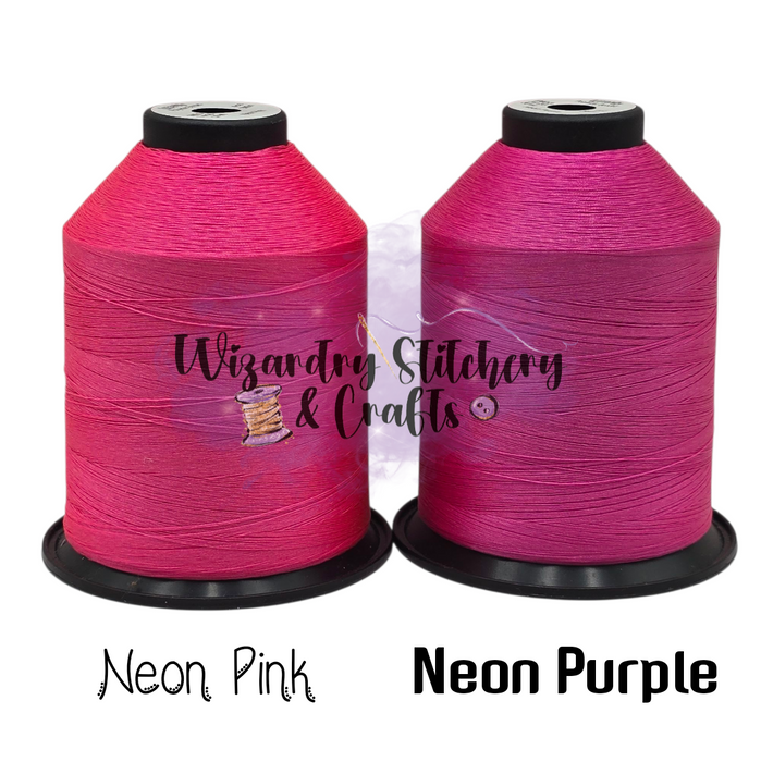Neon Plastic String Tex 35 - Bonded Polyester Sewing String - Solid - Neon Purple ...