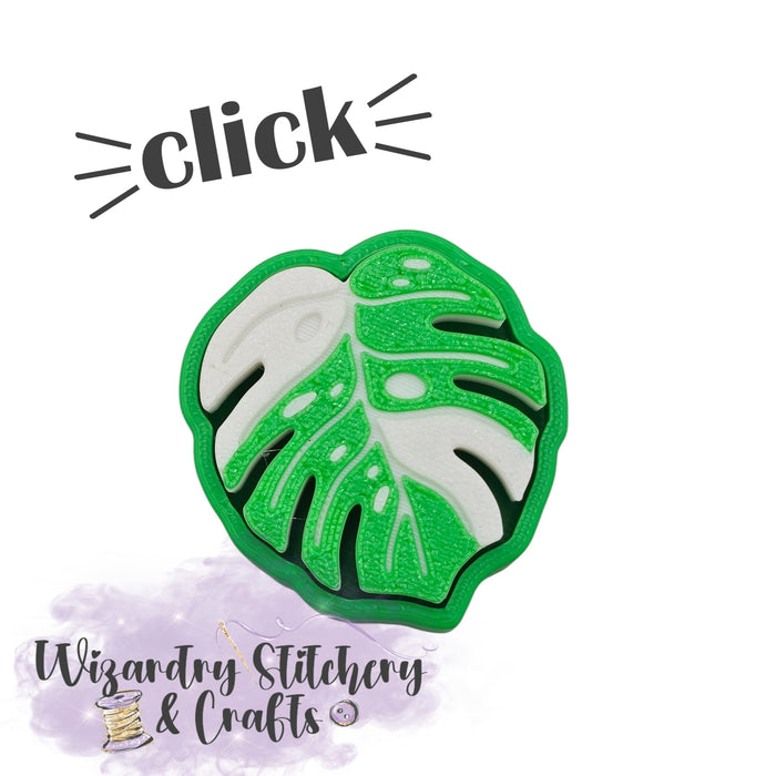 Monstera Albo Fidget Clicker