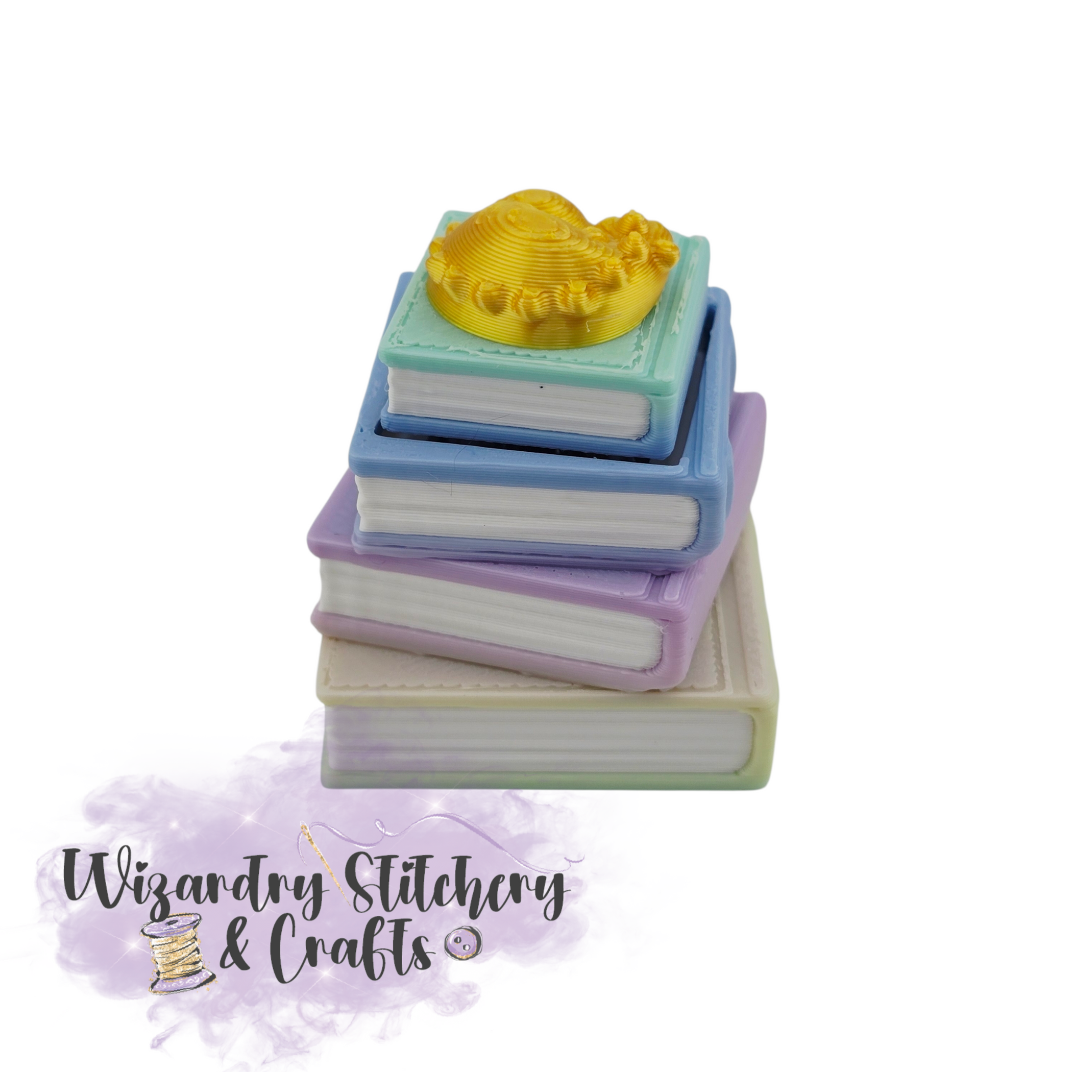 Golden Dragon Stacked Books Fidget Clicker #1 — Wizardry Stitchery ...