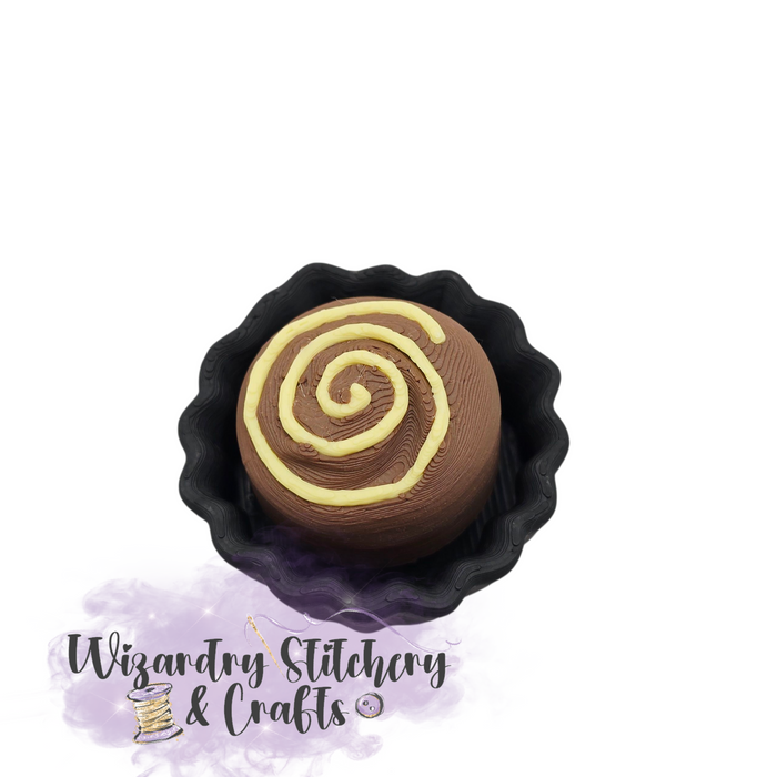 Chocolate Candy Fidget Clicker - Yellow Swirl