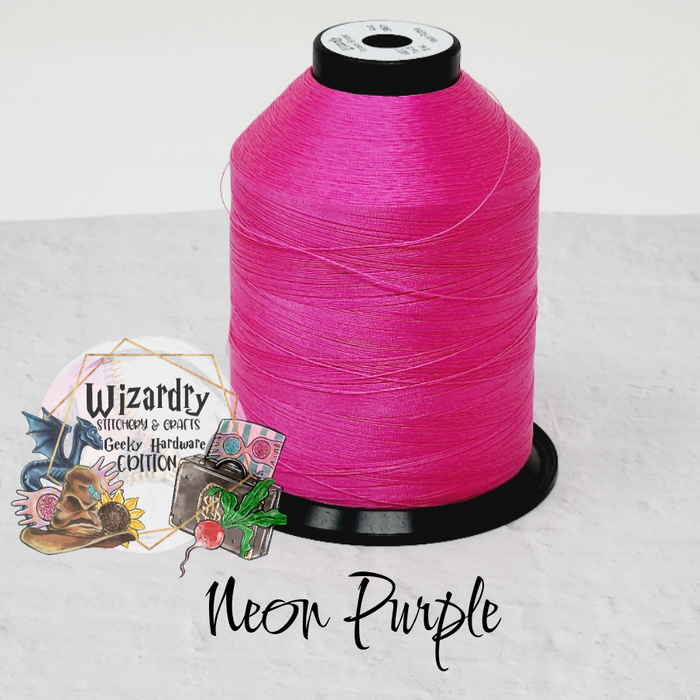 Tex 35 - Bonded Polyester Sewing String - Solid - Neon Purple