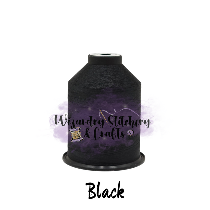 Polyester Thread String Tex 35 - Bonded Polyester Sewing String - Solid - Black — Wizardry ...