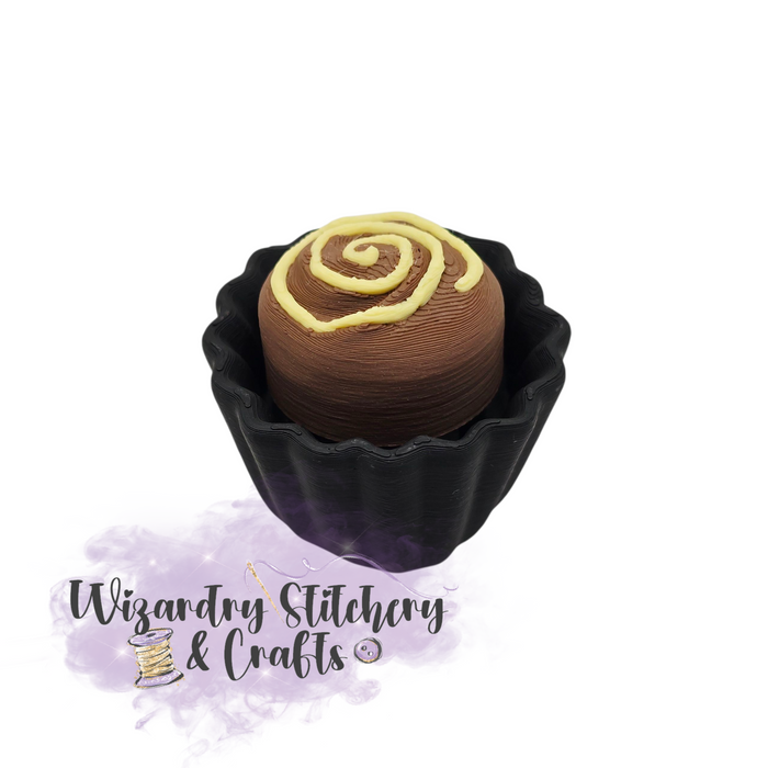 Chocolate Candy Fidget Clicker - Yellow Swirl