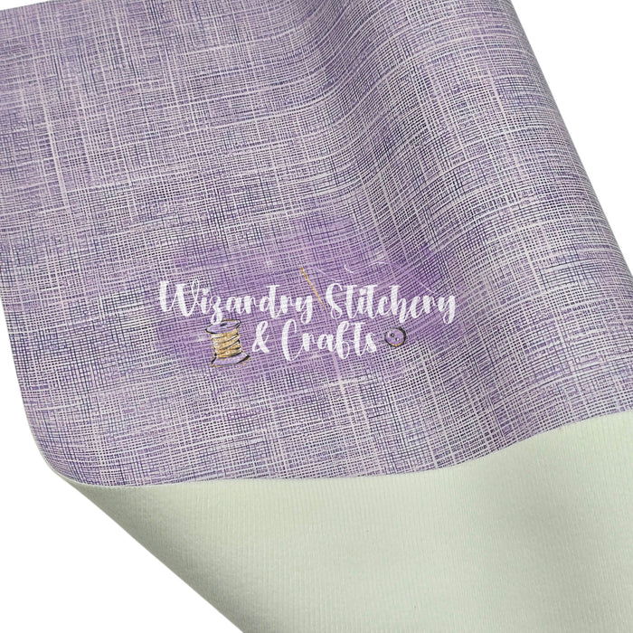 Light Purple Faux Linen (WG#6) - 18" Vinyl w/Woven Backing