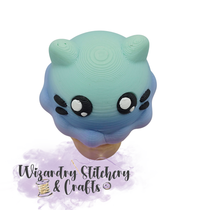 Ice Cream Kitten Fidget Clicker - Rainbow