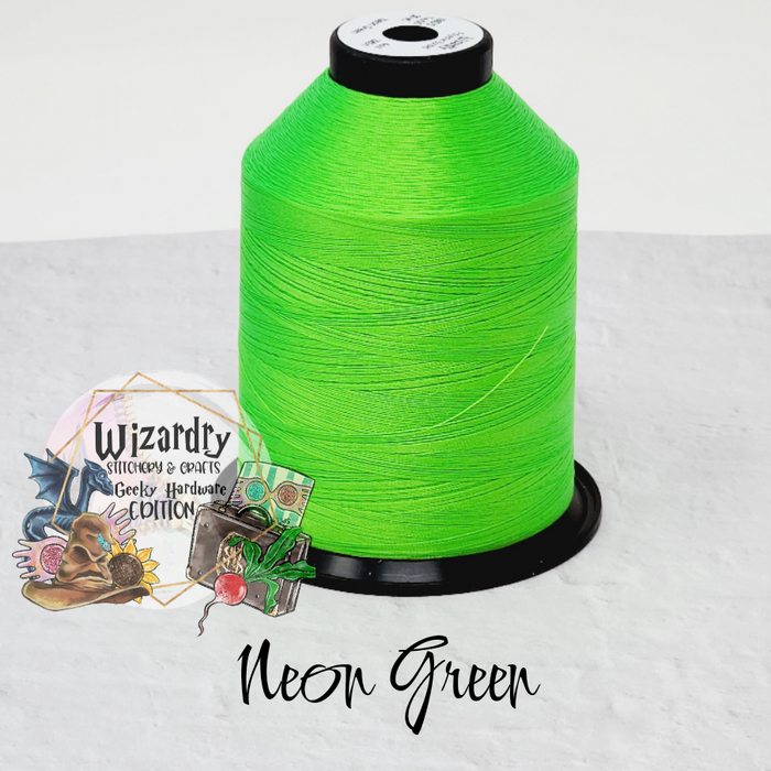 Tex 35 - Bonded Polyester Sewing String - Solid - Neon Green