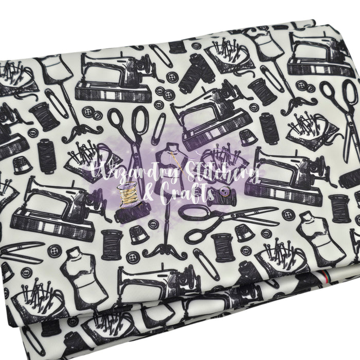 Sewing Themed - Water Resistant Polyester Lining