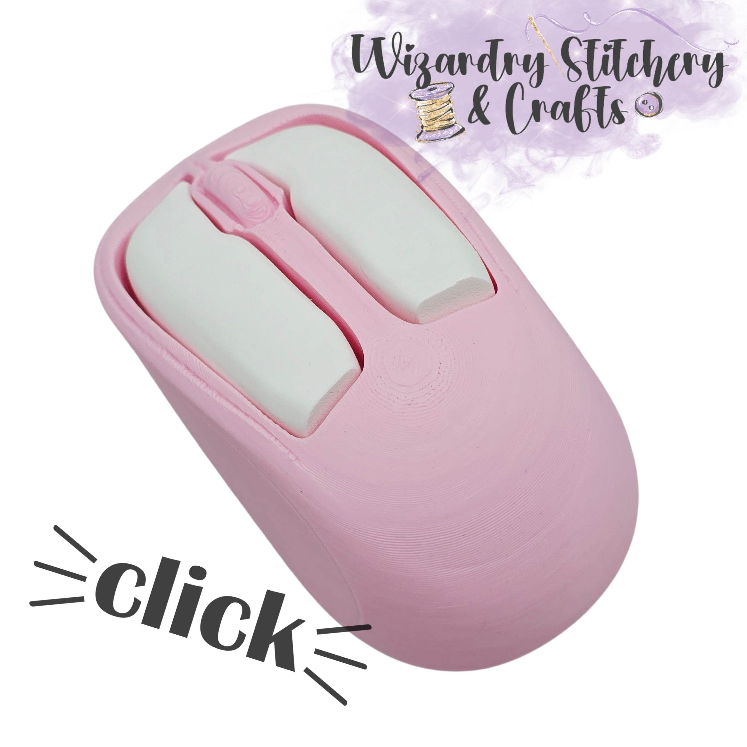Computer Mouse Fidget Clicker - Pink & White — Wizardry Stitchery ...
