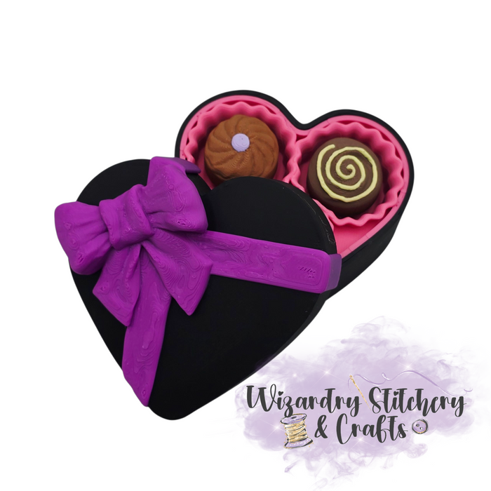 Chocolate Heart Candy Clicker - Purple & Pink