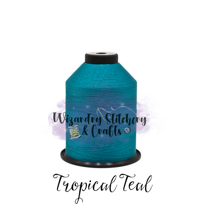Tex 35 - Bonded Polyester Sewing String - Solid - Tropical Teal