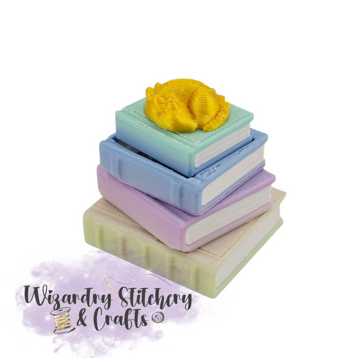 Golden Dragon Stacked Books Fidget Clicker #1