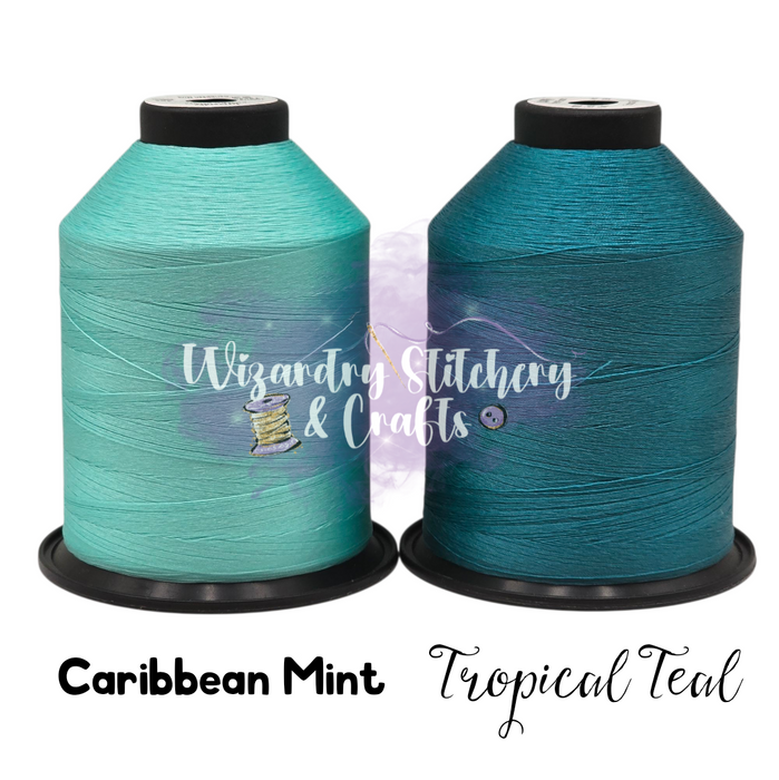 Tex 35 - Bonded Polyester Sewing String - Solid - Tropical Teal