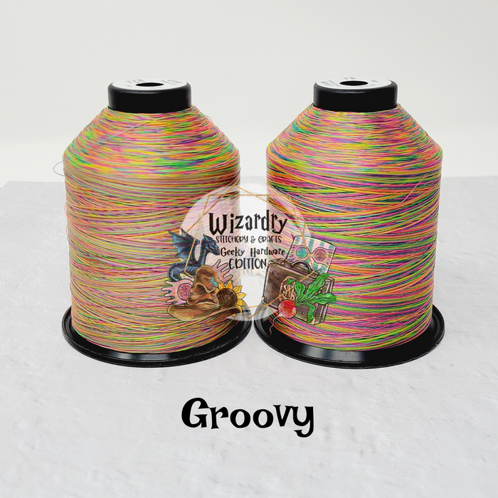 Tex 35 - Bonded Polyester Sewing String - Variegated - Groovy