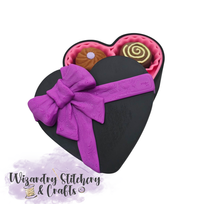 Chocolate Heart Candy Clicker - Purple & Pink